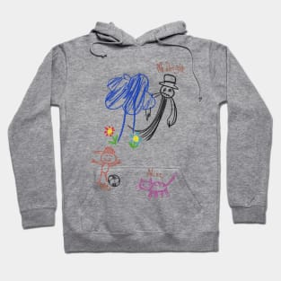 Chilling Innocence: Unsettling Artistry in Children's Creepy Drawings Hoodie